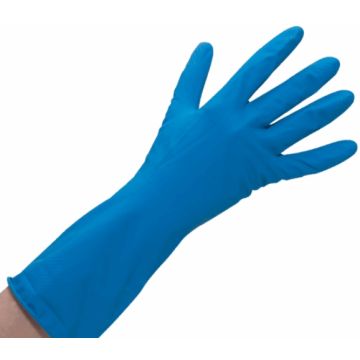 Huishoudhandschoen latex blauw paar - Maat M