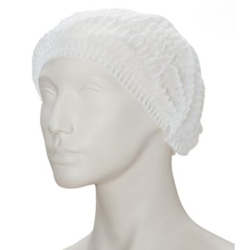 Haarnet nonwoven wokkel wit 10 x 100 stuks