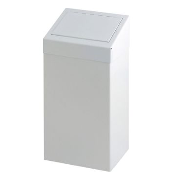 Afvalbak met pushklep wit 50 liter