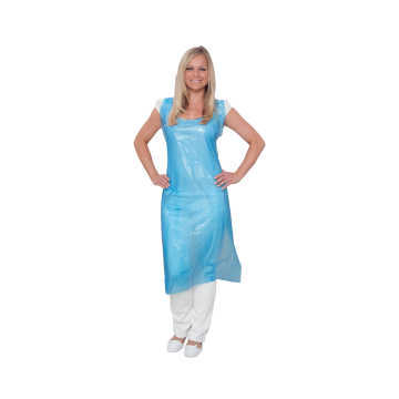 Schort PE blauw 75 x 125 cm 20my - 1000 stuks