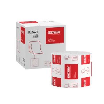 Katrin Toiletpapier 2-laags wit met dop tbv Systeem Eco 800 - 36 rollen