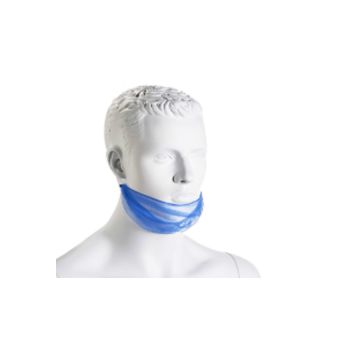 Baardmasker nylon micormaas met hoofdeleastiek blauw 300st