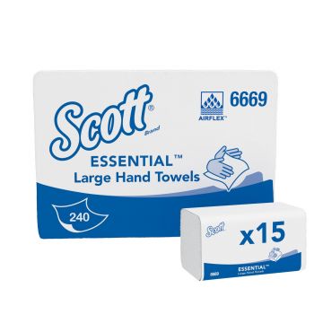 Scott Xtra handdoek inter wit 15x240v(36