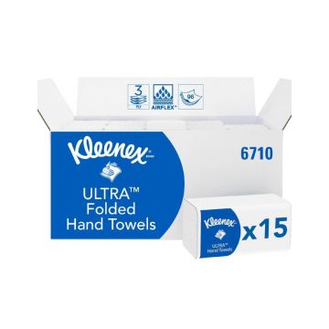 Kleenex handdoek 3-lgs 15x96 vel (32) Doos 1440 vel, Ultra, 21,5 x 31,5cm (32)