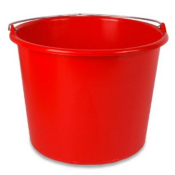 Bouwemmer rood 12 liter