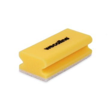 Schuurspons geel/wit handgreep PER STUK 14x7cm