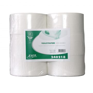 EcoWipe toiletpapier mini jumbo 12x180m 2 laags recyceld wit (44)
