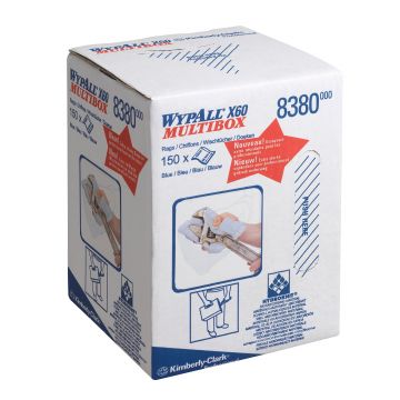 Wypall X60 poetsrol blauw 150 vel