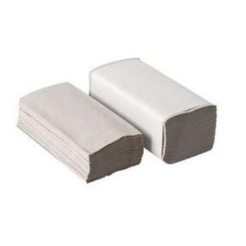 EcoWipe Handdoek Z-vouw grijs 1-laags 25x23cm 25 x 20 stuks