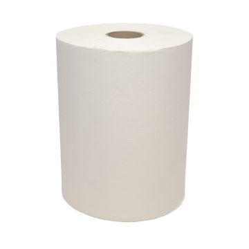 EcoWipe handdoekrol Mini Matic XL wit 2 laags 6 x 165 meter