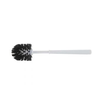 Toiletborstel ABS 75 mm. wit met zwart haar