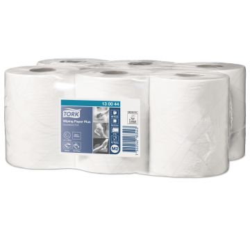 Tork Wiping Plus poetsrollen 6x370v (32) wit, 2 laags (32)