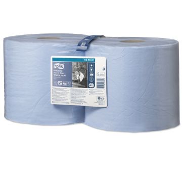 Tork Industr. Heavy-Duty poetsrol 2x350v 3 laags, blauw (48)