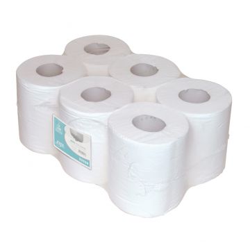 EcoWipe poetsrol midi 1 laags wit 6x300m cellulose 300 meter x 20 cm (55)