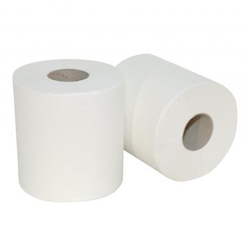 EcoWipe poetsrol midi cellulose wit 2 laags 6 x 160 meter