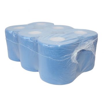 EcoWipe poetsrol midi blauw 2 laags 6 x 150 meter