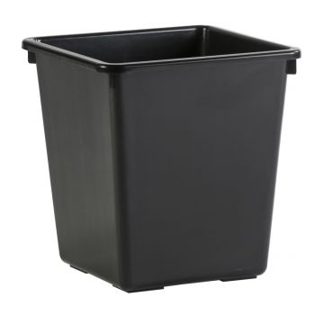 Vierkante tapse papierbak zwart 27 liter