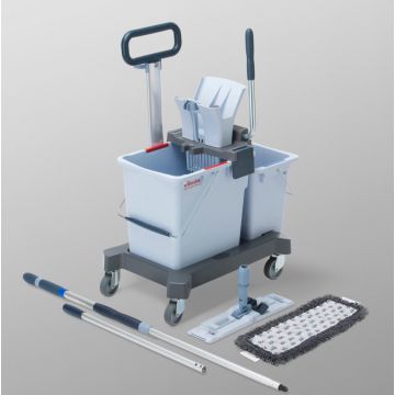 US Pro ready to go kit double emmer 25 liter + 8 liter, r-Microspeed Max mop