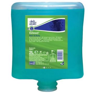 Deb Estesol hair &amp; body 4 x 2 liter vulling t.b.v. 2 liter dispenser