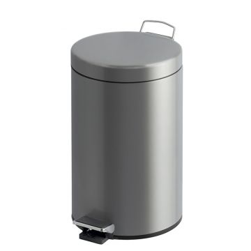Pedaalemmer 12 liter mat RVS