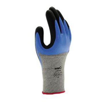 Handsch. Showa S-TEX 376 blauw/zwart M Per paar, gecoat snij- en vochtbestendig