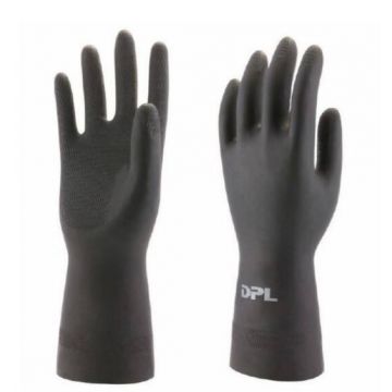 Heavy duty handschoen,rubber,zwart,mt.M