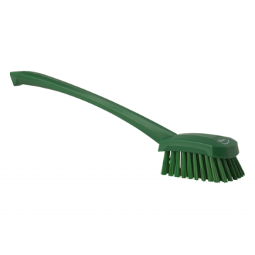 Vikan Afwasborstel hard met lange steel groen 41.5 cm