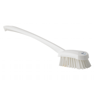 Vikan Afwasborstel hard met lange steel wit 41.5 cm