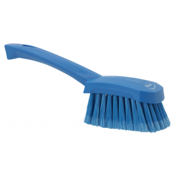 Vikan afwasborstel korte steel blauw 27 cm
