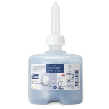 Tork Prem. Soap Liq. Hair&amp;Body 8x475ml