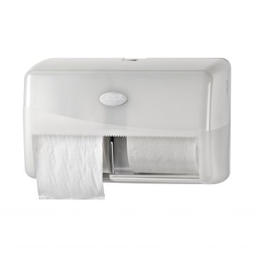 Pearl white duo toiletdispenser compact