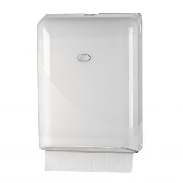 Pearl White Handdoekdispenser z-vouw en interfolded