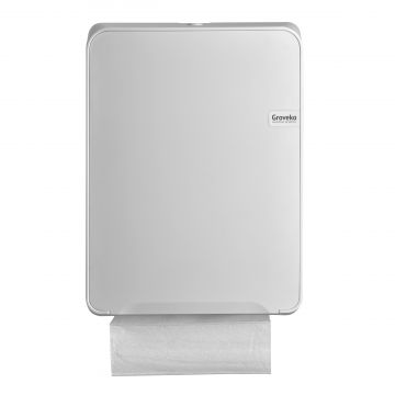 Quartz White handdoekdispenser C-fold/multifold, Groveko- logo