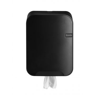 Quartz Black Poetsroldispenser Midi (60) 372x265x222, Groveko- logo