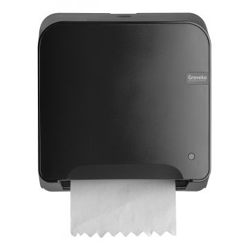 Quartz Black mini matic XL handdoekautomaat autocut, Groveko- logo