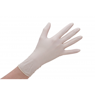 Handschoen latex ongepoed wit XL 100st