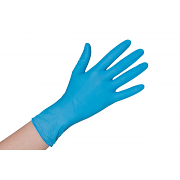 Nitriel handschoen ongep. blauw M 100st INTCO