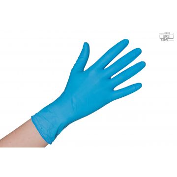 Handschoen nitriel ongepoederd blauw efficient quality maat XXL - 100 stuks