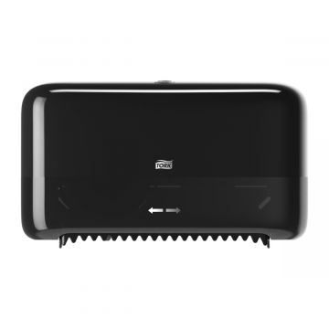 Tork Twin toiletpapierdispenser zwart