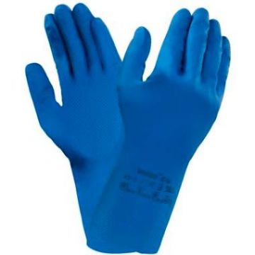 Huishoudhandschoen Ansell latex blauw M
