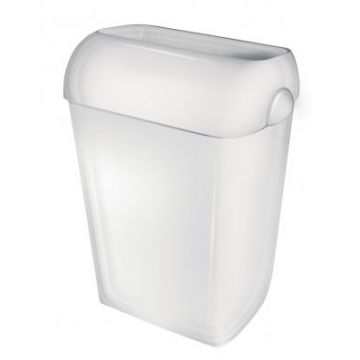PlastiQline afvalbak PQA23 wit 23 L. vrijstaand of wandmontage