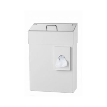 MediqoLine Hyg.afvalbak+z.houder wit 10l MQHB10P