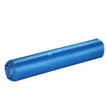 Afvalzak blauw 65/20x125cm 70my PER ROL Rol á 10 stuks (10)