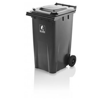 Afvalcontainer Kliko grijs 240 L.
