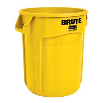 Ronde brute container 75,7 ltr geel Rubbermaid