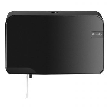 Quartz Black Duo toiletrolh. trad/comp Max dia 15cm 208x330x145 (120) Omlabelen
