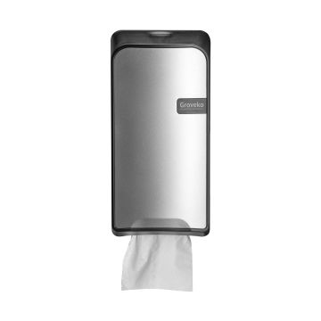 Quartz Silver Toiletpapierhouder Bulkpac 278x140x130 (200), Omlabelen