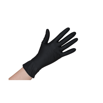 Handschoen nitriel ongepoederd zwart premium Onyx plus 100 stuks - Maat XL
