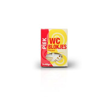 Piek toiletblokjes citroen 72 stuks 24x3x40 gram.
