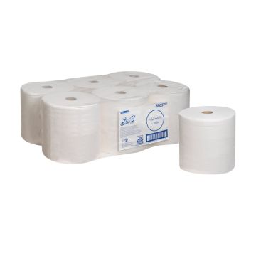 Scott Performance rolhanddoek wit 1 laags 6 x 200 meter